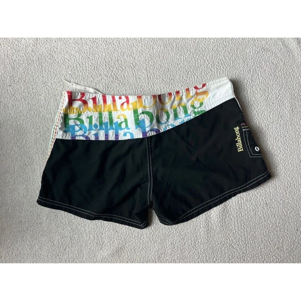 Vintage Y2K Billabong Rainbow Swim Trunk Shorts Low Rise Womens 9
